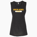 Green Acres Grizzlies <span class="pdp-name-mascot">Green Acres School Grizzlies</span> Bella + Canvas Women's Flowy Muscle Tank Front Thumbnail