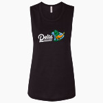 Delta College Pioneers <span class="pdp-name-mascot">Delta College Athletics Pioneers</span> Bella + Canvas Women's Flowy Muscle Tank Front Thumbnail