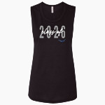 Faith Lutheran Falcons <span class="pdp-name-mascot">Faith Lutheran High School Falcons</span> Bella + Canvas Women's Flowy Muscle Tank Front Thumbnail