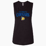 CULBRETH Cougars <span class="pdp-name-mascot">GREY CULBRETH MIDDLE SCHOOL Cougars</span> Bella + Canvas Women's Flowy Muscle Tank Front Thumbnail