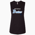 BARTLESVILLE HIGH SCHOOL BRUINS <span class="pdp-name-mascot">BARTLESVILLE BRUINS</span> Bella + Canvas Women's Flowy Muscle Tank Front Thumbnail
