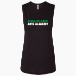 Arkansas Arts Academy Arts Academy <span class="pdp-name-mascot">Arkansas Arts Academy Arts Academy</span> Bella + Canvas Women's Flowy Muscle Tank Front Thumbnail