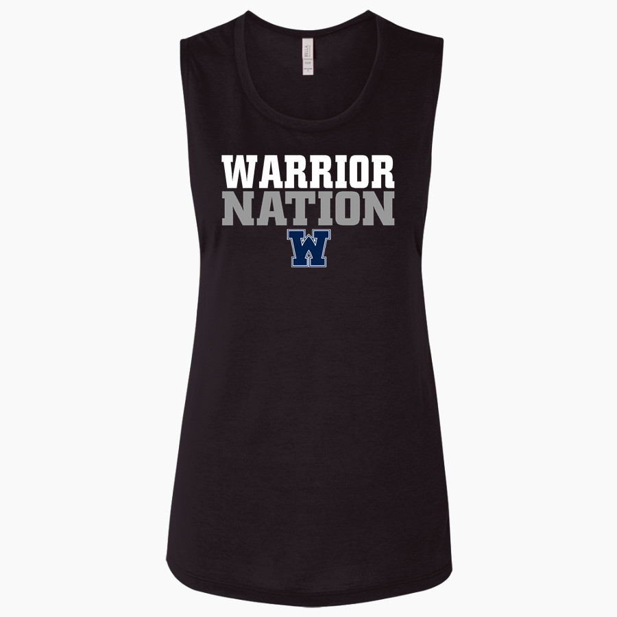 Pleasant View Christian Warriors <span class="pdp-name-mascot">Pleasant View Warriors</span> Bella + Canvas Women's Flowy Muscle Tank