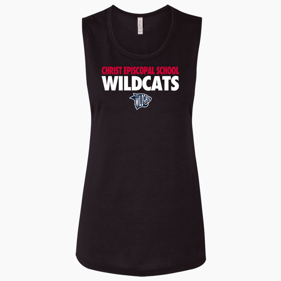 Christ Episcopal Wildcats Bella + Canvas Women's Flowy Muscle Tank