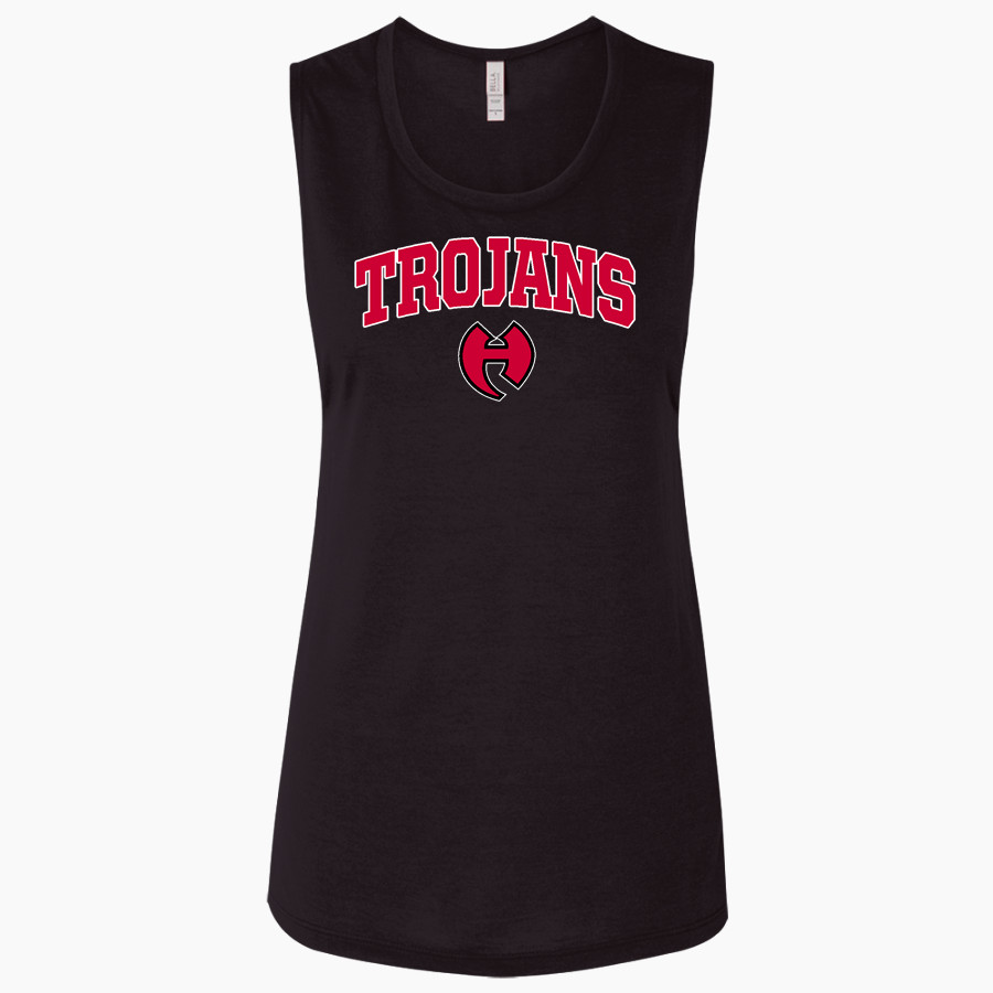 HAMILTON COUNTY HIGH SCHOOL TROJANS <span class="pdp-name-mascot">HAMILTON COUNTY TROJANS</span> Bella + Canvas Women's Flowy Muscle Tank
