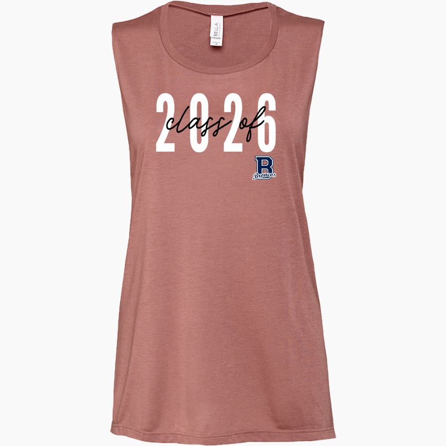 Burrillville Broncos Bella + Canvas Women's Flowy Muscle Tank