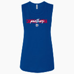 CAMPBELL-SAVONA HIGH SCHOOL PANTHERS <span class="pdp-name-mascot">CAMPBELL - SAVONA PANTHERS</span> Bella + Canvas Women's Flowy Muscle Tank Front Thumbnail