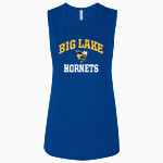 BIG LAKE HIGH SCHOOL HORNETS Bella + Canvas Women's Flowy Muscle Tank Front Thumbnail