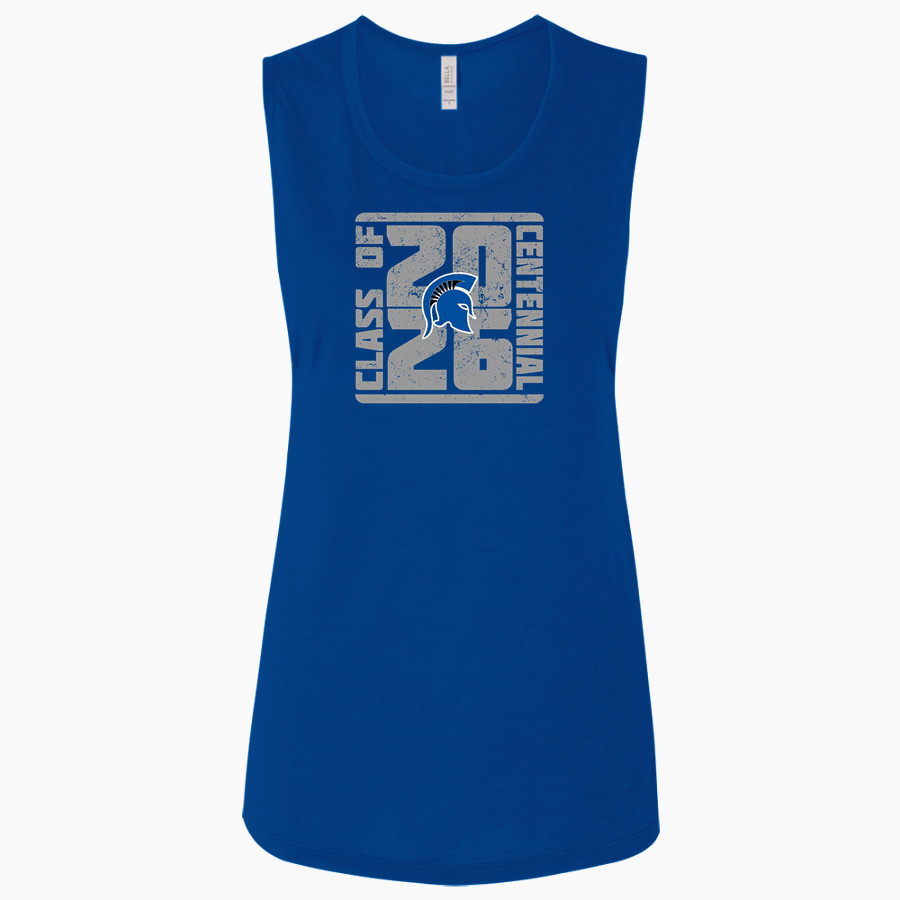 CENTENNIAL HIGH SCHOOL SPARTANS <span class="pdp-name-mascot">CENTENNIAL SPARTANS</span> Bella + Canvas Women's Flowy Muscle Tank