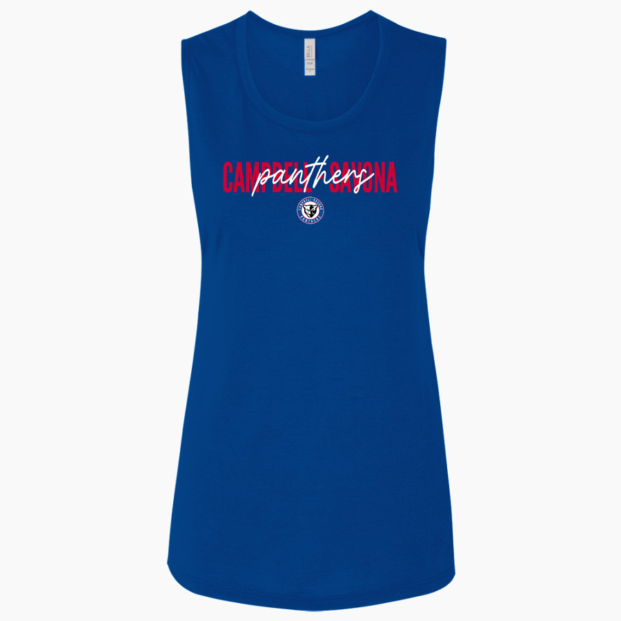 CAMPBELL-SAVONA HIGH SCHOOL PANTHERS <span class="pdp-name-mascot">CAMPBELL - SAVONA PANTHERS</span> Bella + Canvas Women's Flowy Muscle Tank