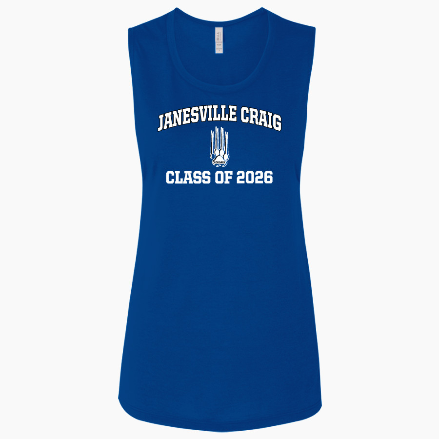 Janesville Craig Cougars Bella + Canvas Women's Flowy Muscle Tank
