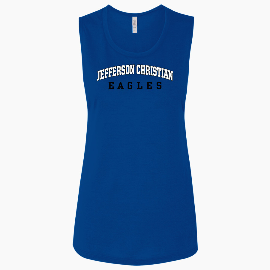 Jefferson Christian Eagles Bella + Canvas Women's Flowy Muscle Tank
