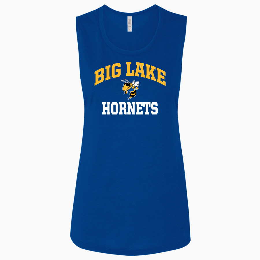 BIG LAKE HIGH SCHOOL HORNETS Bella + Canvas Women's Flowy Muscle Tank