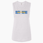 CRETE-MONEE HIGH SCHOOL WARRIORS <span class="pdp-name-mascot">CRETE - MONEE WARRIORS</span> Bella + Canvas Women's Flowy Muscle Tank Front Thumbnail