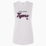 HARDIN COUNTY HIGH SCHOOL TIGERS <span class="pdp-name-mascot">HARDIN COUNTY TIGERS</span> Bella + Canvas Women's Flowy Muscle Tank Front Thumbnail