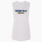 Toccoa Falls EAGLES <span class="pdp-name-mascot">TOCCOA FALLS COLLEGE EAGLES</span> Bella + Canvas Women's Flowy Muscle Tank Front Thumbnail