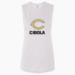 CIBOLA HIGH SCHOOL RAIDERS <span class="pdp-name-mascot">CIBOLA RAIDERS</span> Bella + Canvas Women's Flowy Muscle Tank Front Thumbnail