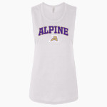 ALPINE HIGH SCHOOL BUCKS <span class="pdp-name-mascot">ALPINE BUCKS</span> Bella + Canvas Women's Flowy Muscle Tank Front Thumbnail