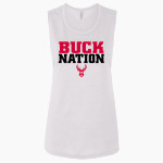 HOKE COUNTY HIGH SCHOOL BUCKS <span class="pdp-name-mascot">HOKE COUNTY BUCKS</span> Bella + Canvas Women's Flowy Muscle Tank Front Thumbnail
