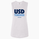 University of San Diego Toreros <span class="pdp-name-mascot">USD Toreros</span> Bella + Canvas Women's Flowy Muscle Tank Front Thumbnail