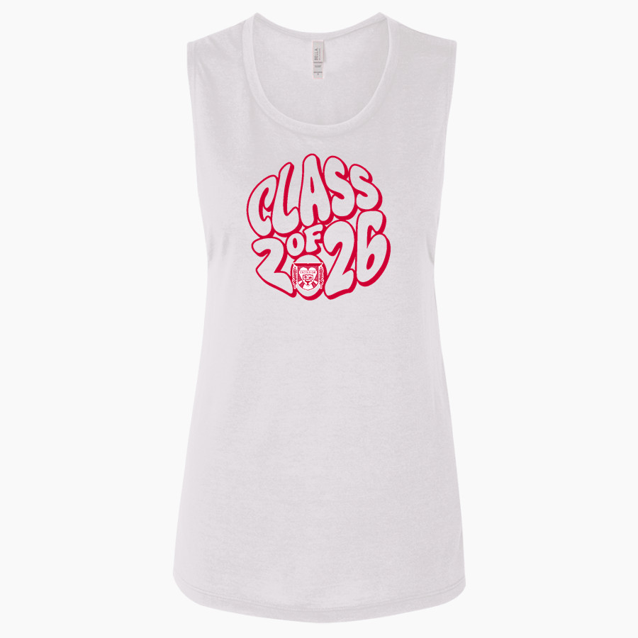 Sacred Heart Academy Sharks <span class="pdp-name-mascot">Sacred Heart Academy Sharks</span> Bella + Canvas Women's Flowy Muscle Tank