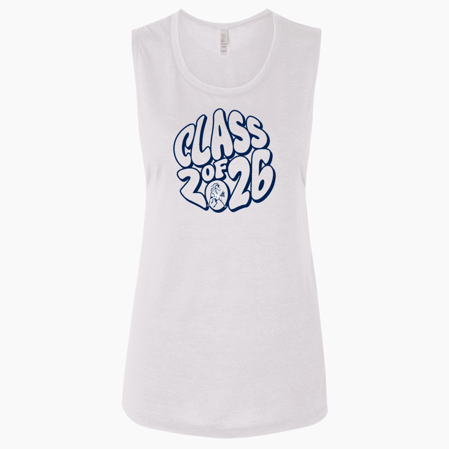 RIVER VALLEY HIGH SCHOOL MUSTANGS <span class="pdp-name-mascot">RIVER VALLEY MUSTANGS</span> Bella + Canvas Women's Flowy Muscle Tank