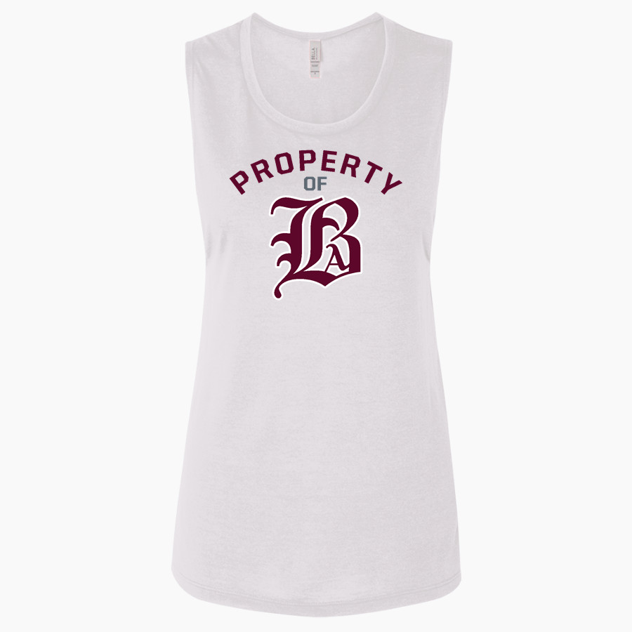 BELLOWS FREE ACADEMY BULLETS <span class="pdp-name-mascot">BELLOWS FREE ACADEMY BULLETS</span> Bella + Canvas Women's Flowy Muscle Tank