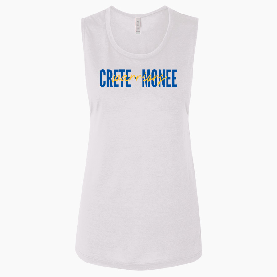 CRETE-MONEE HIGH SCHOOL WARRIORS <span class="pdp-name-mascot">CRETE - MONEE WARRIORS</span> Bella + Canvas Women's Flowy Muscle Tank