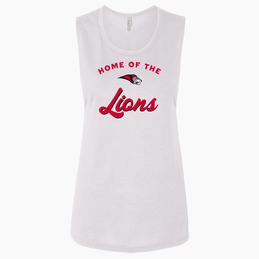 Bryn Athyn College The Official Store of the Lions <span class="pdp-name-mascot">Bryn Athyn College Lions</span> Bella + Canvas Women's Flowy Muscle Tank