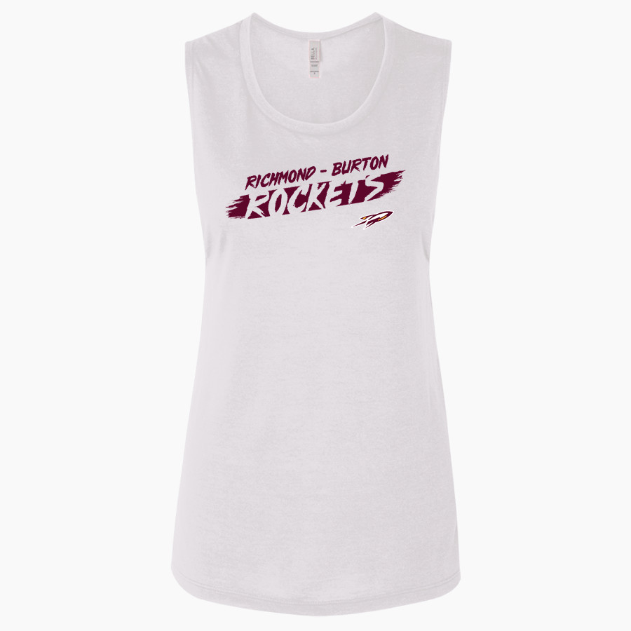 RICHMOND-BURTON HIGH SCHOOL ROCKETS Bella + Canvas Women's Flowy Muscle Tank
