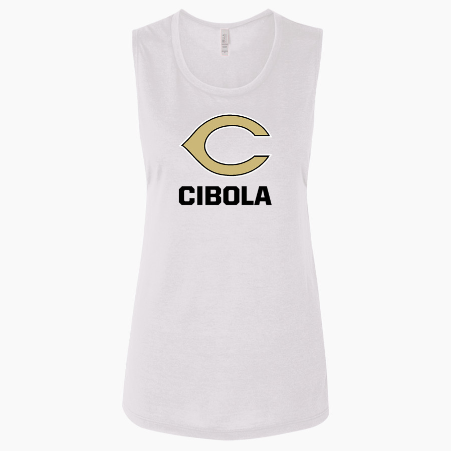 CIBOLA HIGH SCHOOL RAIDERS <span class="pdp-name-mascot">CIBOLA RAIDERS</span> Bella + Canvas Women's Flowy Muscle Tank