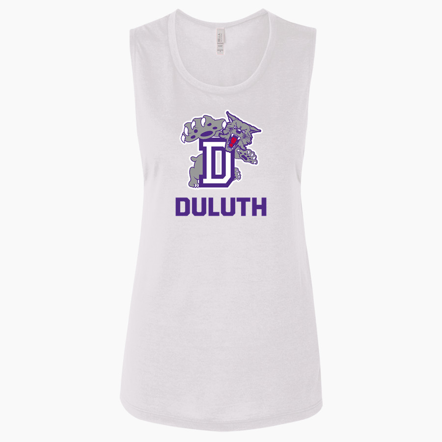 DULUTH HIGH SCHOOL WILDCATS <span class="pdp-name-mascot">DULUTH WILDCATS</span> Bella + Canvas Women's Flowy Muscle Tank