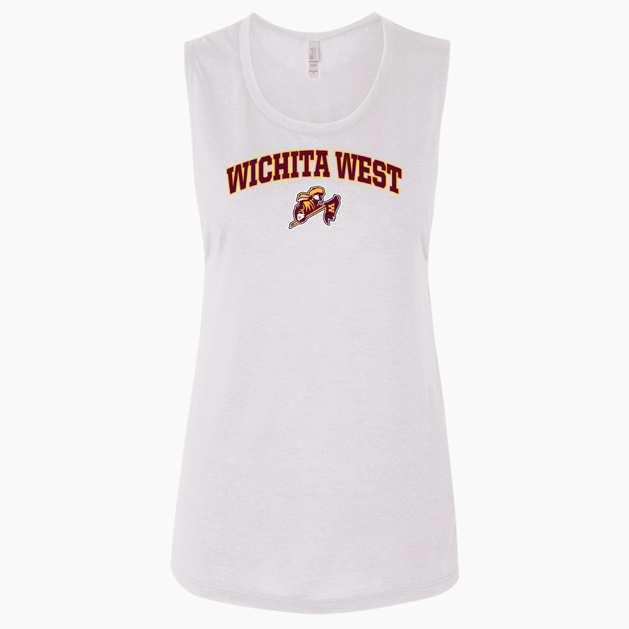 WICHITA WEST HIGH SCHOOL PIONEERS <span class="pdp-name-mascot">WICHITA WEST PIONEERS</span> Bella + Canvas Women's Flowy Muscle Tank