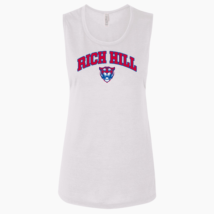 RICH HILL HIGH SCHOOL TIGERS Bella + Canvas Women's Flowy Muscle Tank