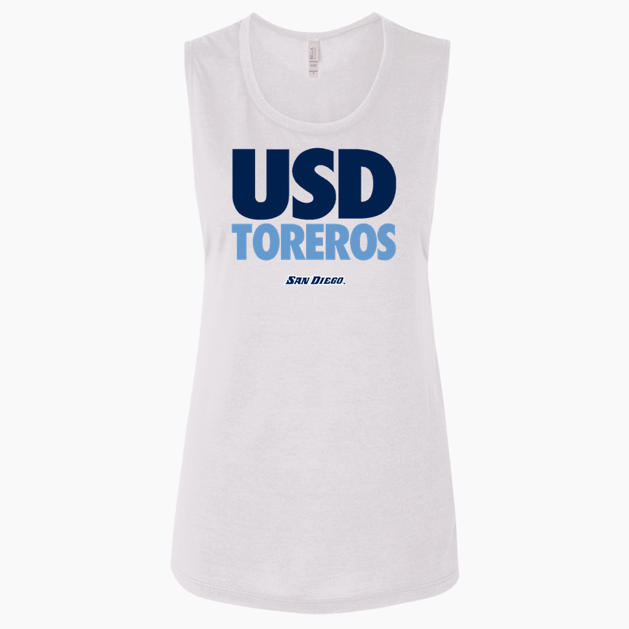 University of San Diego Toreros <span class="pdp-name-mascot">USD Toreros</span> Bella + Canvas Women's Flowy Muscle Tank
