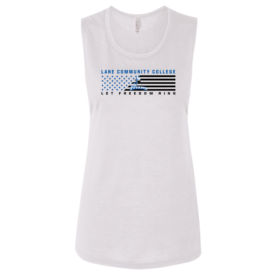 Lane Community College Titans <span class="pdp-name-mascot">Lane Community College Titans</span> Bella + Canvas Women's Flowy Muscle Tank