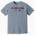 Au Gres-Sims HIGH SCHOOL WOLVERINES <span class="pdp-name-mascot">AU GRES - SIMS WOLVERINES</span> Comfort Colors Adult Heavyweight Garment-Dyed T-Shirt Front Thumbnail