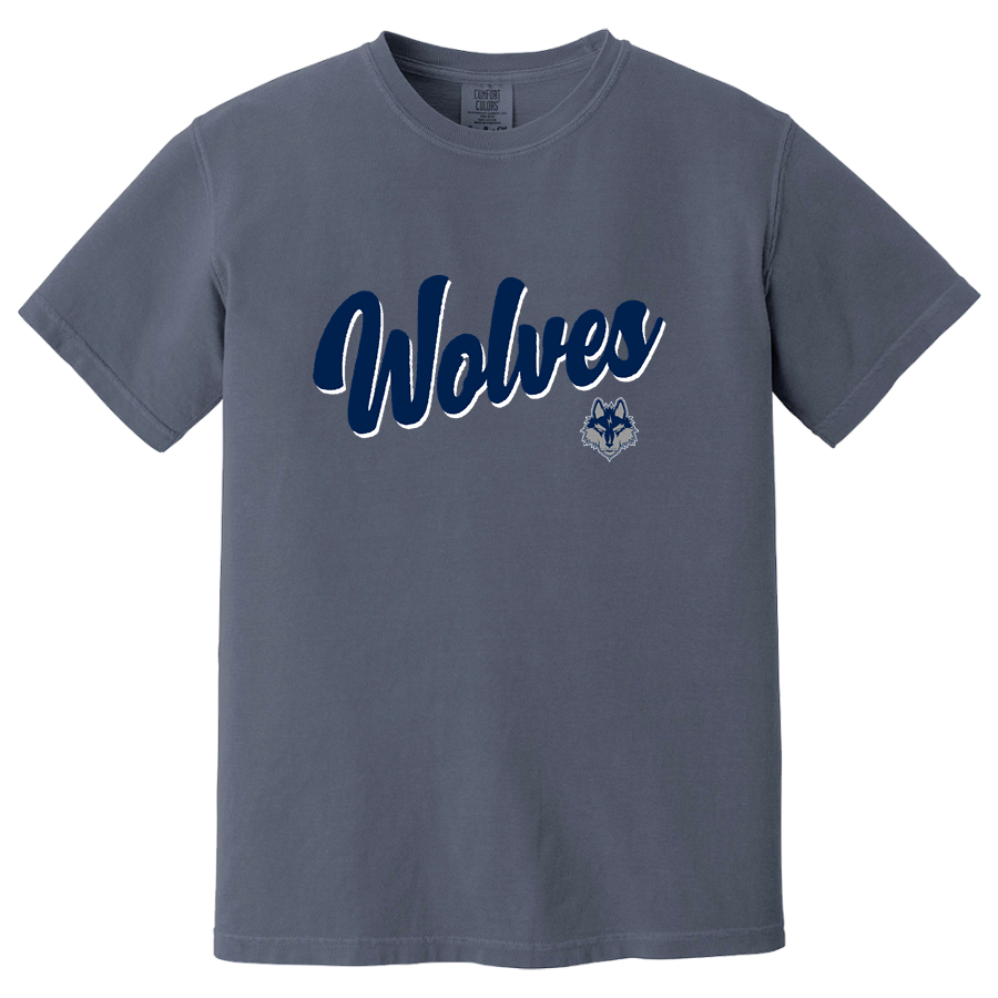 Barker Wolves <span class="pdp-name-mascot">Barker Wolves</span> Comfort Colors Adult Garment-Dyed Heavyweight T-Shirt