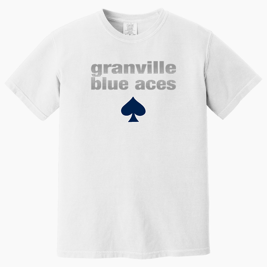 GRANVILLE HIGH SCHOOL BLUE ACES <span class="pdp-name-mascot">GRANVILLE BLUE ACES</span> Comfort Colors Adult Heavyweight Garment-Dyed T-Shirt