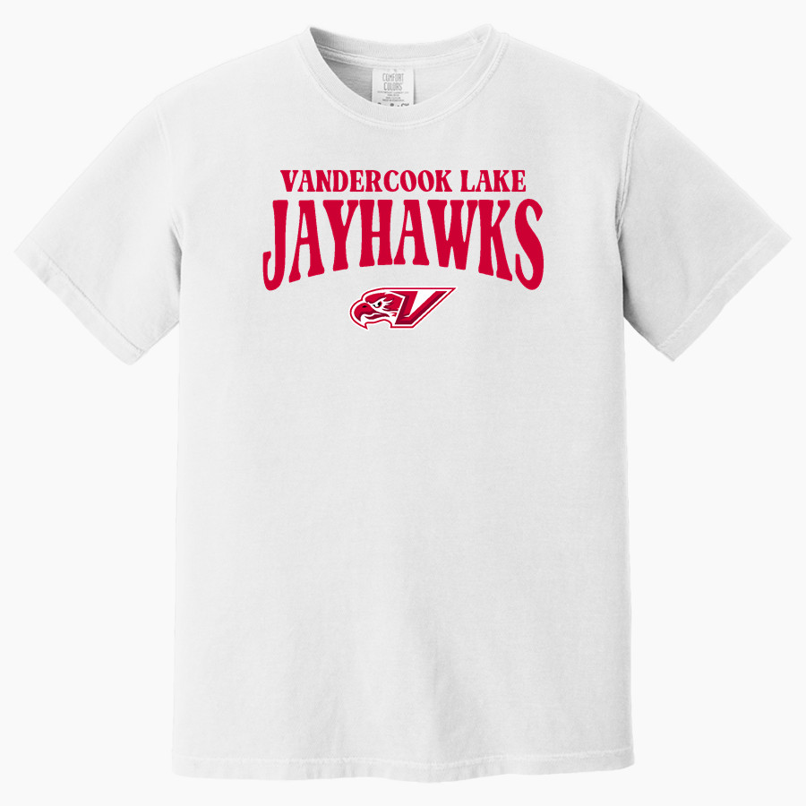 VANDERCOOK LAKE HIGH SCHOOL JAYHAWKS <span class="pdp-name-mascot">VANDERCOOK LAKE JAYHAWKS</span> Comfort Colors Adult Heavyweight Garment-Dyed T-Shirt