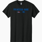 PRINCESS ANNE HIGH SCHOOL CAVALIERS <span class="pdp-name-mascot">PRINCESS ANNE CAVALIERS</span> Gildan Adult Heavy Cotton Short Sleeve T-Shirt Front Thumbnail
