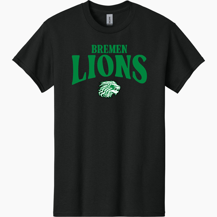 Bremen Athletics Sideline Store <span class="pdp-name-mascot">Bremen Lions</span> Gildan Adult Heavy Cotton Short Sleeve T-Shirt
