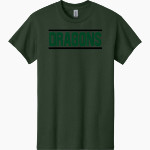 Drew Dragons <span class="pdp-name-mascot">Drew School Dragons</span> Gildan Adult Heavy Cotton Short Sleeve T-Shirt Front Thumbnail