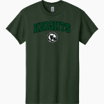 Holy Rosary Academy Knights <span class="pdp-name-mascot">Holy Rosary Academy Knights</span> Gildan Adult Heavy Cotton Short Sleeve T-Shirt Front Thumbnail