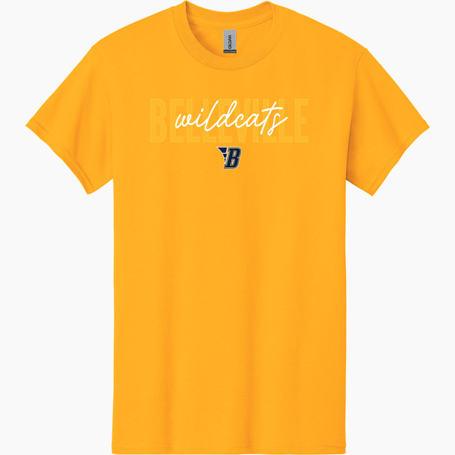 BELLEVILLE HIGH SCHOOL WILDCATS <span class="pdp-name-mascot">BELLEVILLE WILDCATS</span> Gildan Adult Heavy Cotton Short Sleeve T-Shirt