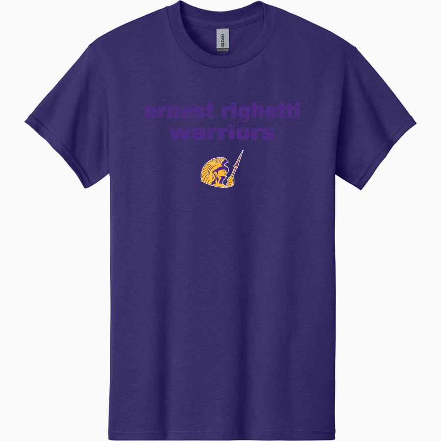 ERNEST RIGHETTI HIGH SCHOOL WARRIORS Gildan Men's Heavy Cotton Short Sleeve T-Shirt
