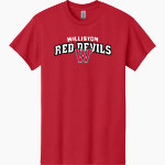 WILLISTON HIGH SCHOOL RED DEVILS Gildan Men's Heavy Cotton Short Sleeve T-Shirt Front Thumbnail