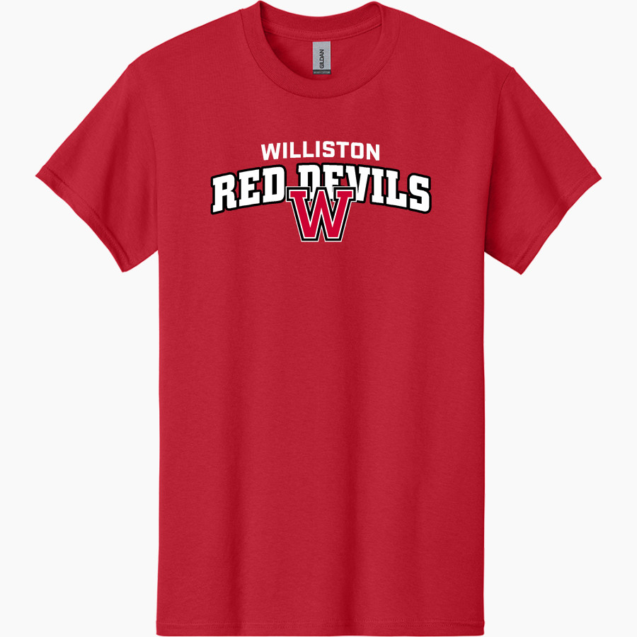 WILLISTON HIGH SCHOOL RED DEVILS Gildan Men's Heavy Cotton Short Sleeve T-Shirt