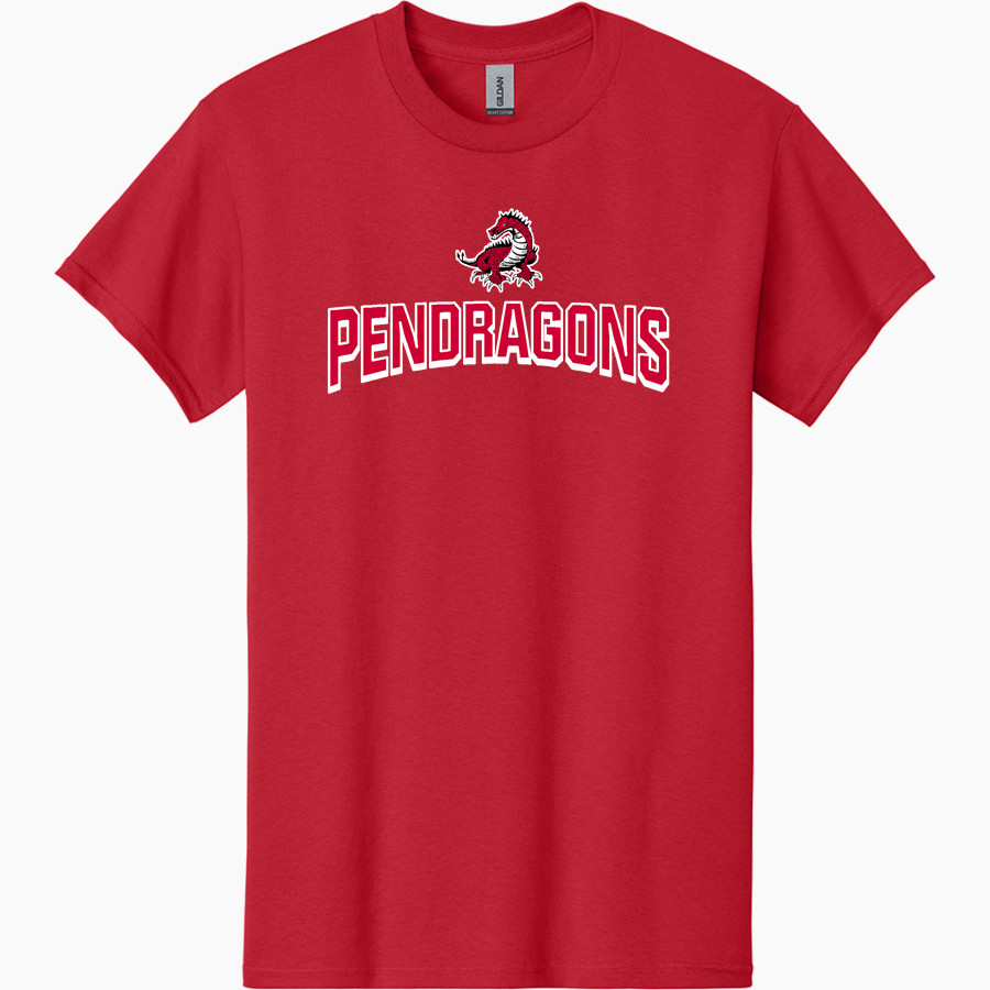 PENDER HIGH SCHOOL PENDRAGONS <span class="pdp-name-mascot">PENDER PENDRAGONS</span> Gildan Adult Heavy Cotton Short Sleeve T-Shirt