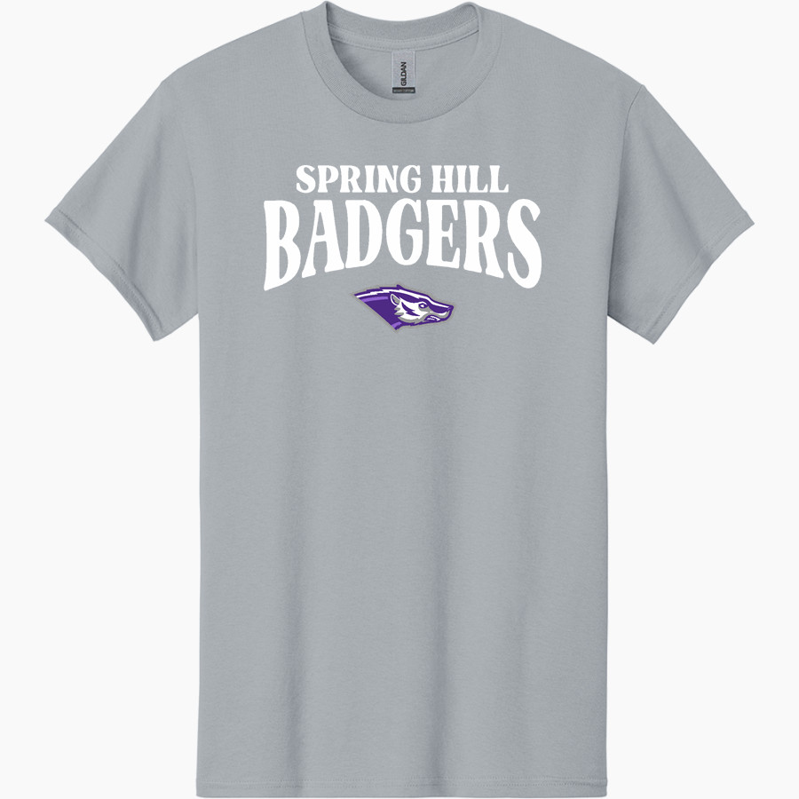 Spring Hill Badgers <span class="pdp-name-mascot">Spring Hill Badgers</span> Gildan Adult Heavy Cotton Short Sleeve T-Shirt